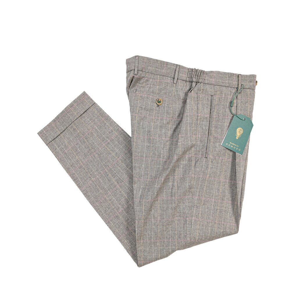 SUMMER SALE｜BERWICH “RETRO ELAX” コットン混ウール ワンタックパンツ ブラウン(brown) 50 | GUARDAROBA MILANO OFFICIAL STORE