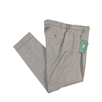 SUMMER SALE｜BERWICH “RETRO ELAX” コットン混ウール ワンタックパンツ ブラウン(brown) 50 | GUARDAROBA MILANO OFFICIAL STORE