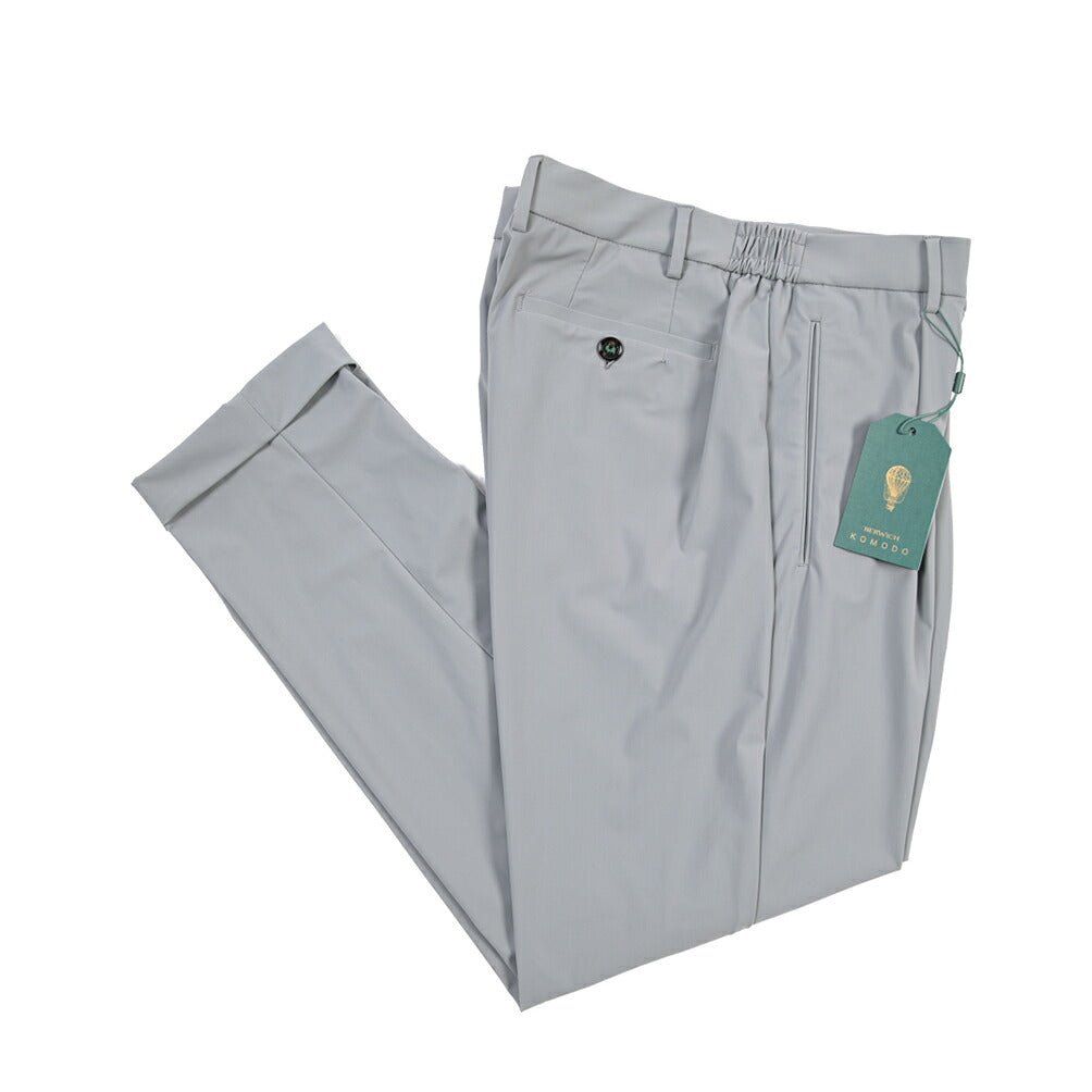 SUMMER SALE｜BERWICH “RETRO ELAX” ストレッチナイロン ワンタックイージーパンツ グレー(grey) 52 | GUARDAROBA MILANO OFFICIAL STORE