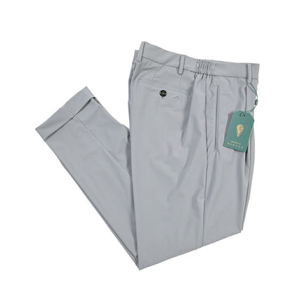 SUMMER SALE｜BERWICH “RETRO ELAX” ストレッチナイロン ワンタックイージーパンツ グレー(grey) 52 | GUARDAROBA MILANO OFFICIAL STORE
