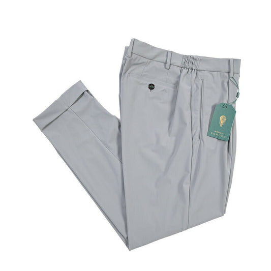 SUMMER SALE｜BERWICH “RETRO ELAX” ストレッチナイロン ワンタックイージーパンツ グレー(grey) 52 | GUARDAROBA MILANO OFFICIAL STORE