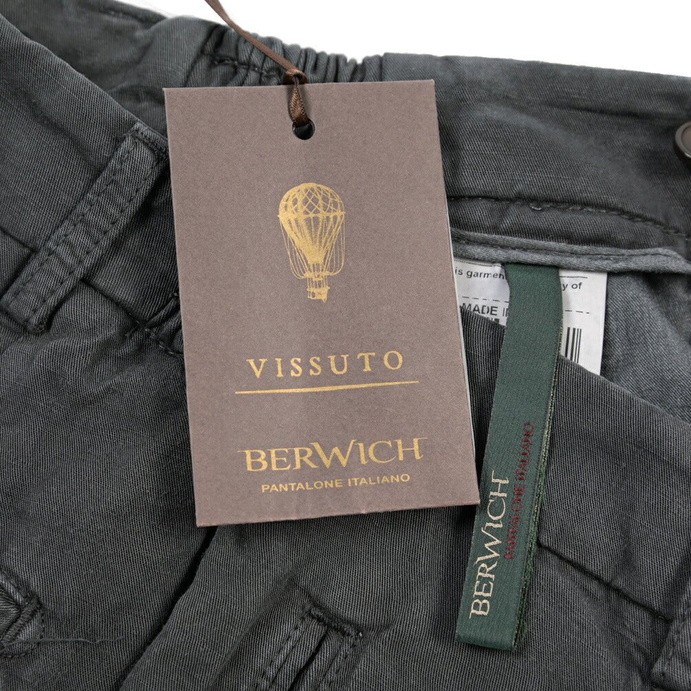 SUMMER SALE｜BERWICH “RETRO ELAX-GD” リヨセル混リネン ワンタックスラックス ブラック(nero999) 48 | GUARDAROBA MILANO OFFICIAL STORE