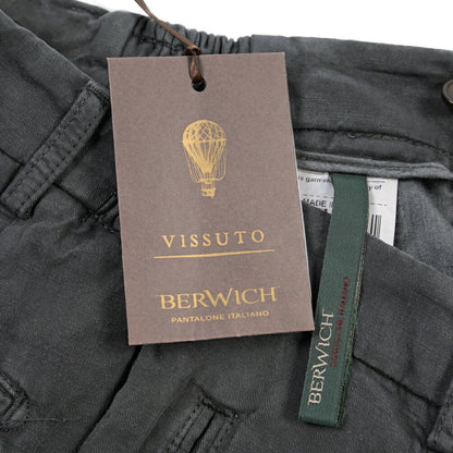 SUMMER SALE｜BERWICH “RETRO ELAX-GD” リヨセル混リネン ワンタックスラックス ブラック(nero999) 48 | GUARDAROBA MILANO OFFICIAL STORE