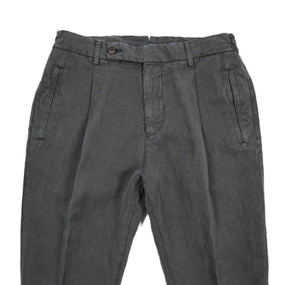 SUMMER SALE｜BERWICH “RETRO ELAX-GD” リヨセル混リネン ワンタックスラックス ブラック(nero999) 48 | GUARDAROBA MILANO OFFICIAL STORE