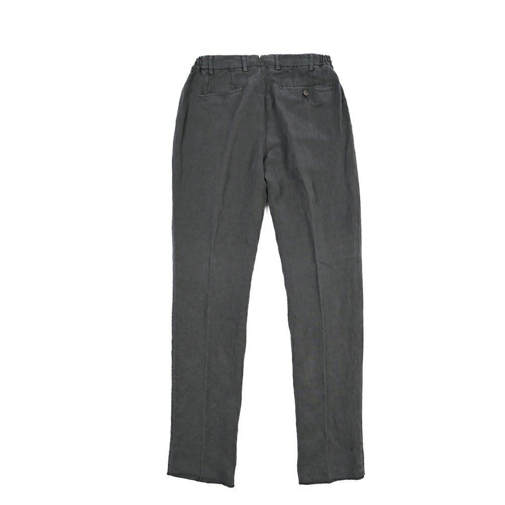 SUMMER SALE｜BERWICH “RETRO ELAX-GD” リヨセル混リネン ワンタックスラックス ブラック(nero999) 48 | GUARDAROBA MILANO OFFICIAL STORE