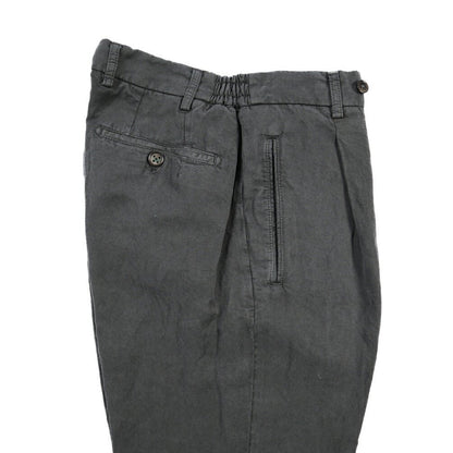 SUMMER SALE｜BERWICH “RETRO ELAX-GD” リヨセル混リネン ワンタックスラックス ブラック(nero999) 48 | GUARDAROBA MILANO OFFICIAL STORE