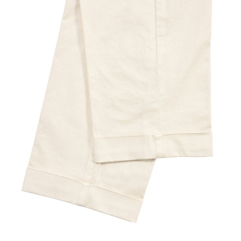 SUMMER SALE｜BERWICH “RETRO ELAX-GD” ストレッチコットン ワンタックチノパンツ オフホワイト(latte802) 48 | GUARDAROBA MILANO OFFICIAL STORE