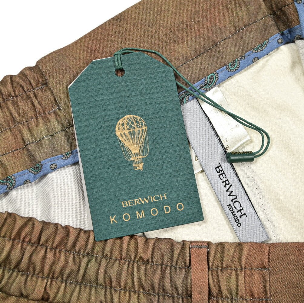 SUMMER SALE｜BERWICH "SPIAGGIA 1P SHORT" コットン100% ドローコード付きワンタックバミューダショーツ｜424045 - 46｜GUARDAROBA MILANO OFFICIAL STORE