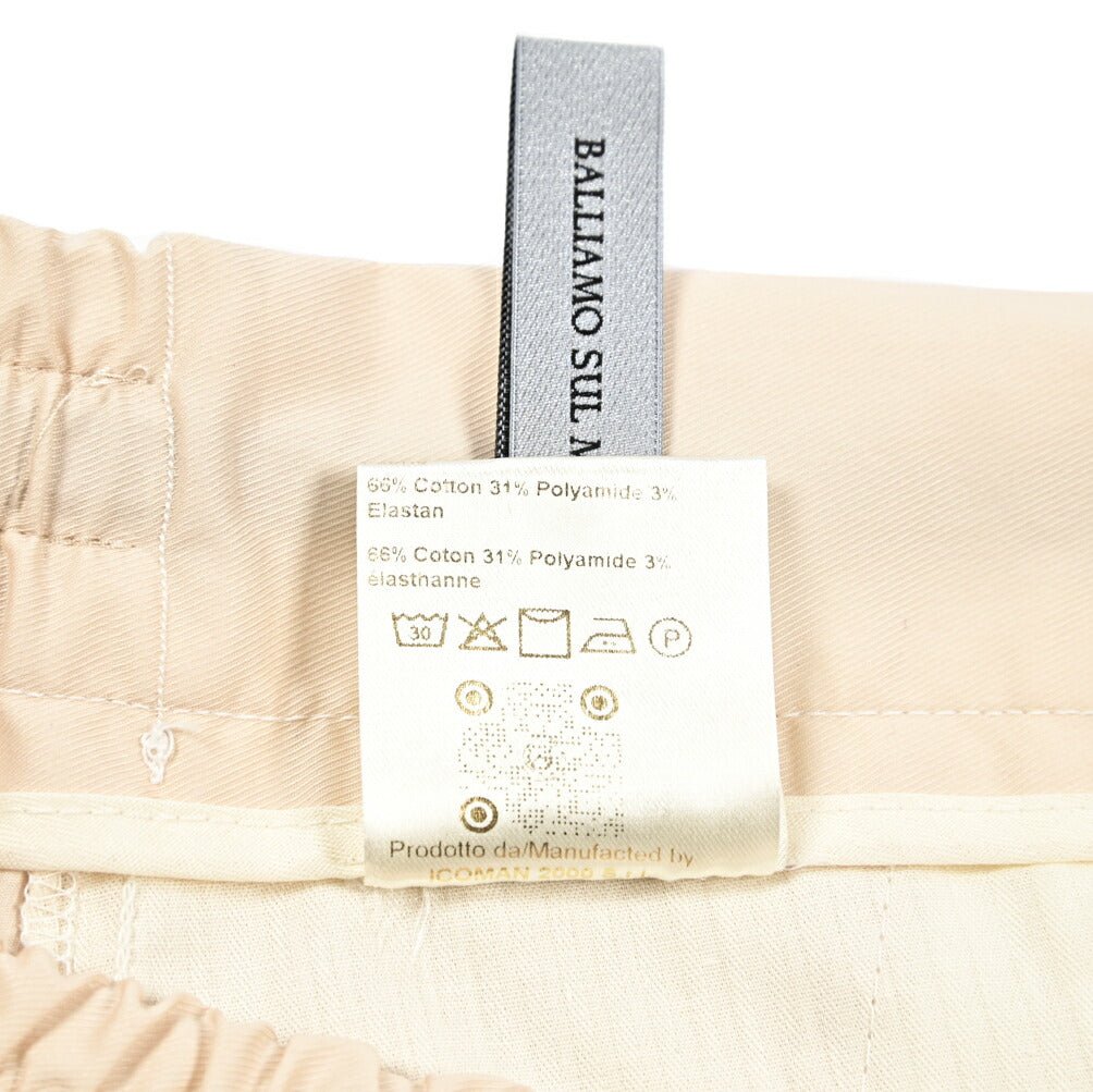 SUMMER SALE｜BERWICH "SPIAGGIA 1P SHORT" コットンナイロン ドローコード付きストレッチイージーショーツ｜424169 - 48｜GUARDAROBA MILANO OFFICIAL STORE