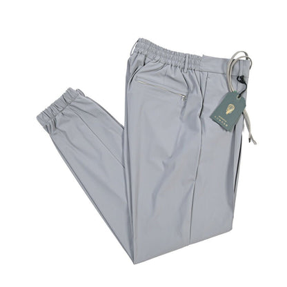 SUMMER SALE｜BERWICH “SPIAGGIA 1P TECH” ストレッチナイロン ワンタックイージーパンツ グレー(grey) 50 | GUARDAROBA MILANO OFFICIAL STORE