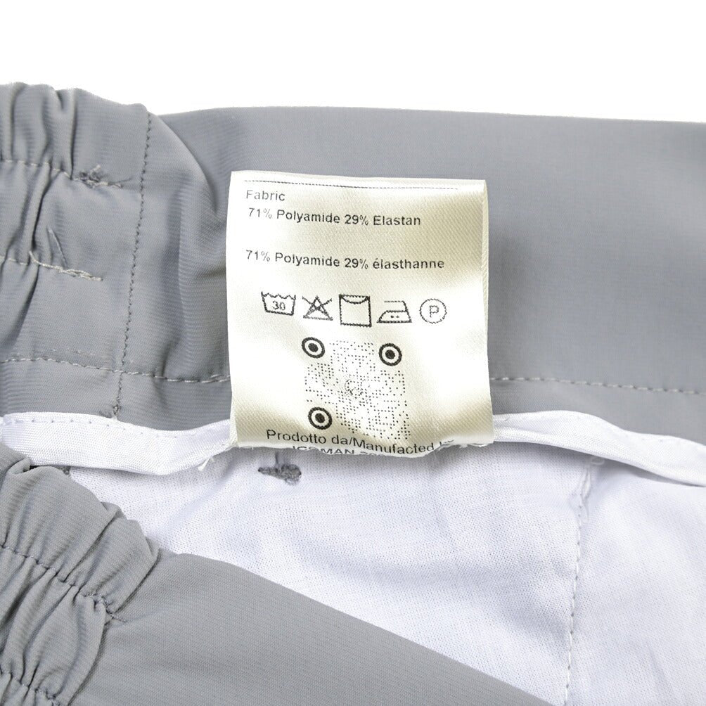 SUMMER SALE｜BERWICH “SPIAGGIA 1P TECH” ストレッチナイロン ワンタックイージーパンツ グレー(grey) 50 | GUARDAROBA MILANO OFFICIAL STORE
