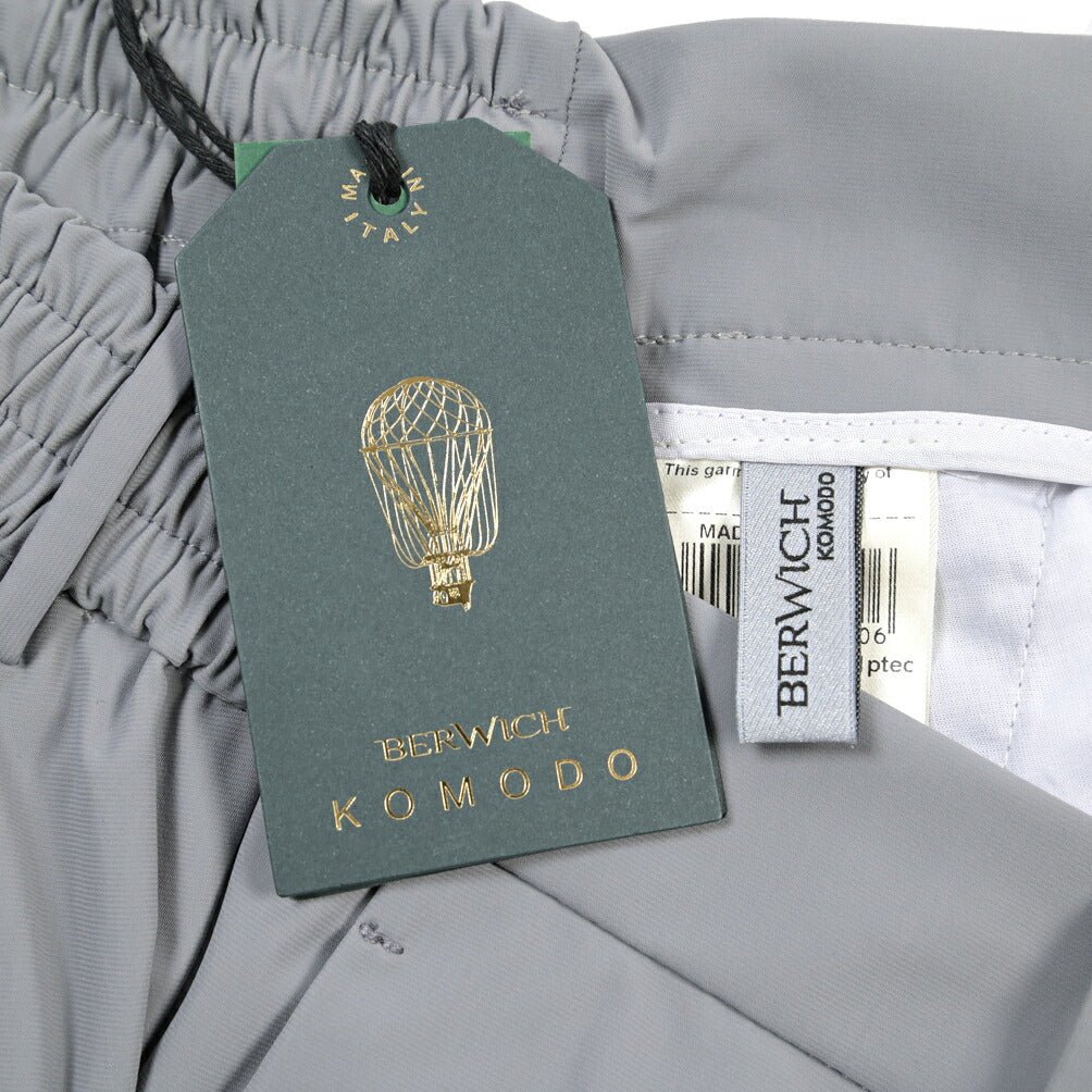 SUMMER SALE｜BERWICH “SPIAGGIA 1P TECH” ストレッチナイロン ワンタックイージーパンツ グレー(grey) 50 | GUARDAROBA MILANO OFFICIAL STORE