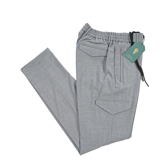 SUMMER SALE｜BERWICH “SUB” ストレッチウール ドローコード付きカーゴパンツ グレー(grey) 46 | GUARDAROBA MILANO OFFICIAL STORE