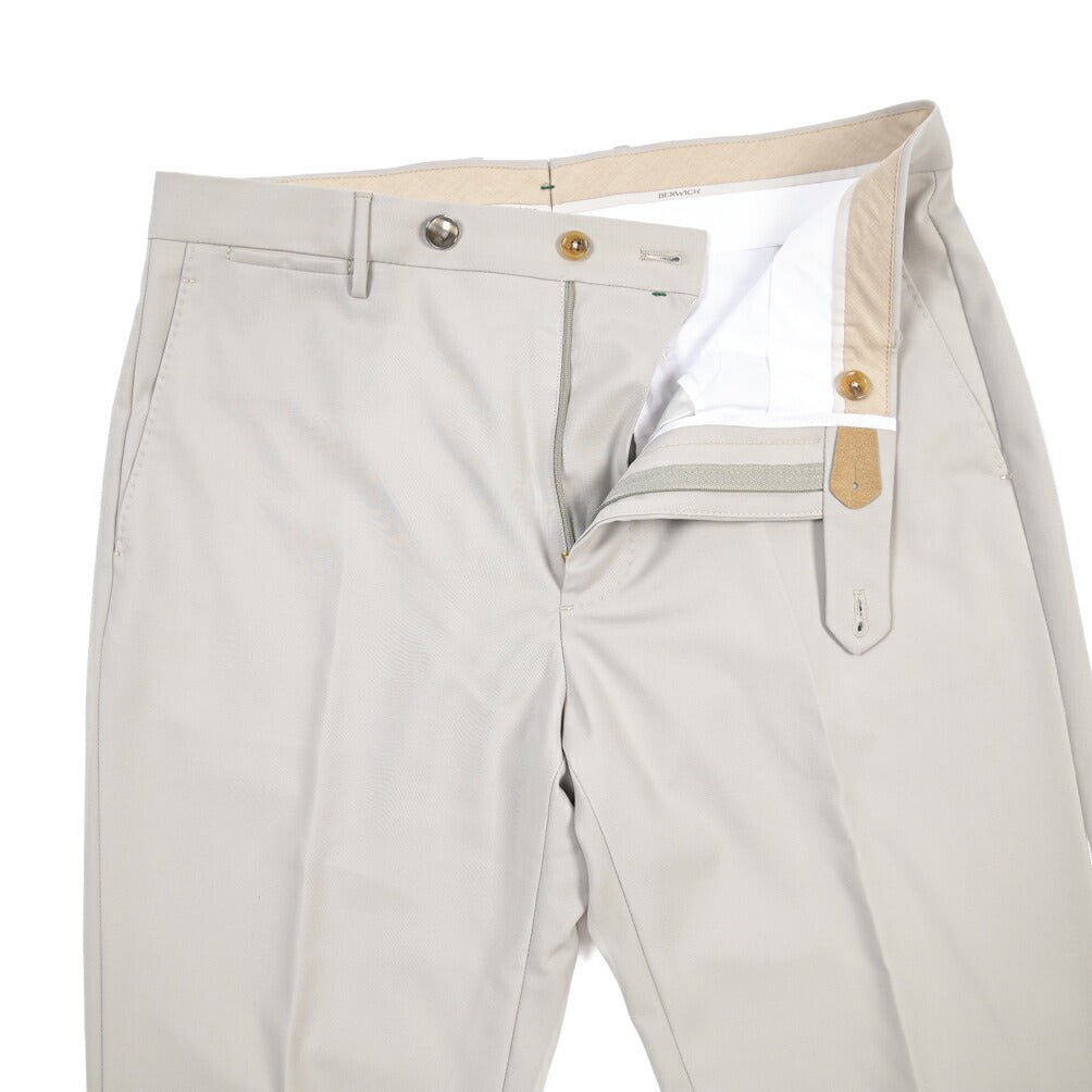 SUMMER SALE｜BERWICH “VULCANO 23” ウール100% ノータックスラックス / CANONICO製生地 グレー(stone) 48 | GUARDAROBA MILANO OFFICIAL STORE