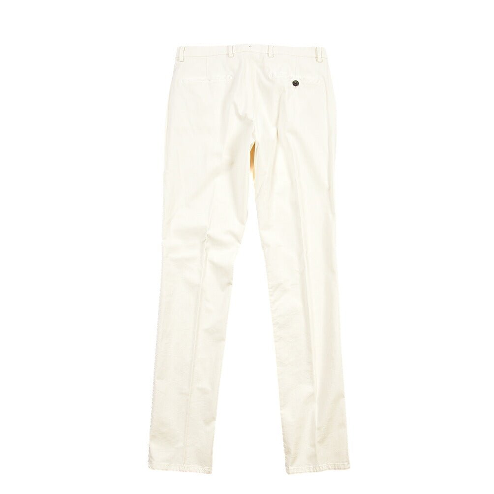 SUMMER SALE｜BERWICH “VULCANO 23-GD” リヨセル混コットン ノータックパンツ オフホワイト(ecru275) 50 | GUARDAROBA MILANO OFFICIAL STORE