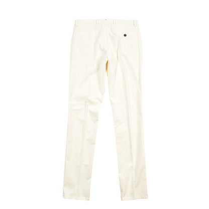 SUMMER SALE｜BERWICH “VULCANO 23-GD” リヨセル混コットン ノータックパンツ オフホワイト(ecru275) 50 | GUARDAROBA MILANO OFFICIAL STORE
