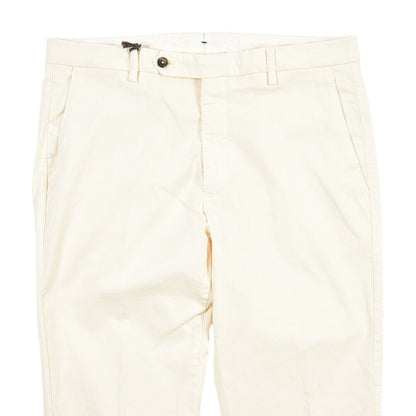SUMMER SALE｜BERWICH “VULCANO 23-GD” リヨセル混コットン ノータックパンツ オフホワイト(ecru275) 50 | GUARDAROBA MILANO OFFICIAL STORE