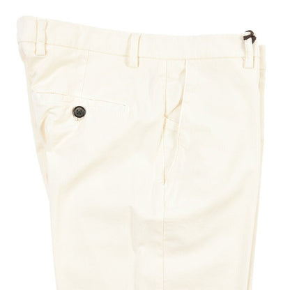 SUMMER SALE｜BERWICH “VULCANO 23-GD” リヨセル混コットン ノータックパンツ オフホワイト(ecru275) 50 | GUARDAROBA MILANO OFFICIAL STORE