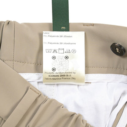 SUMMER SALE｜BERWICH “XRETRO 1P” 高機能ストレッチナイロン ワンタックイージースラックス ベージュ(beige) 44 | GUARDAROBA MILANO OFFICIAL STORE