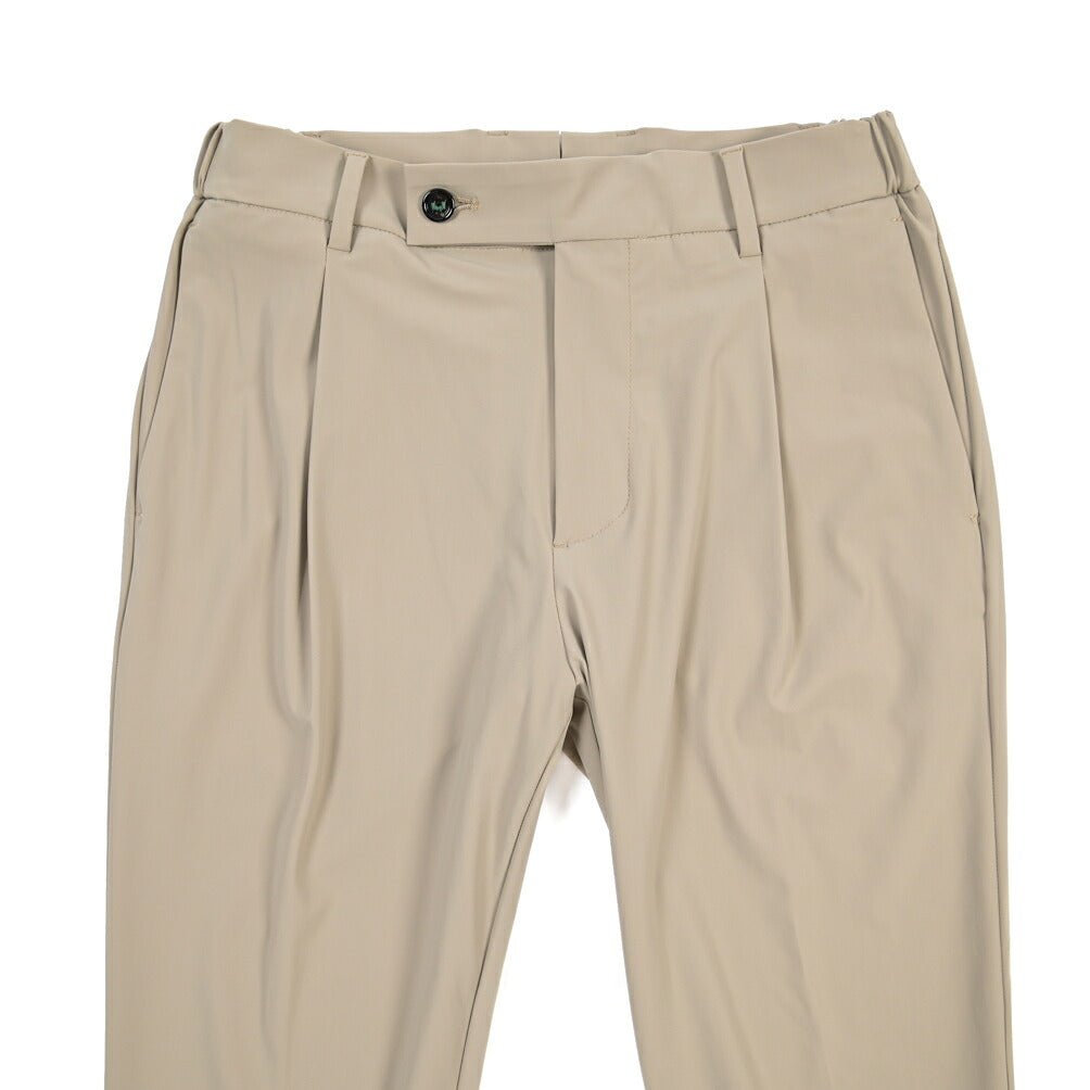 SUMMER SALE｜BERWICH “XRETRO 1P” 高機能ストレッチナイロン ワンタックイージースラックス ベージュ(beige) 44 | GUARDAROBA MILANO OFFICIAL STORE