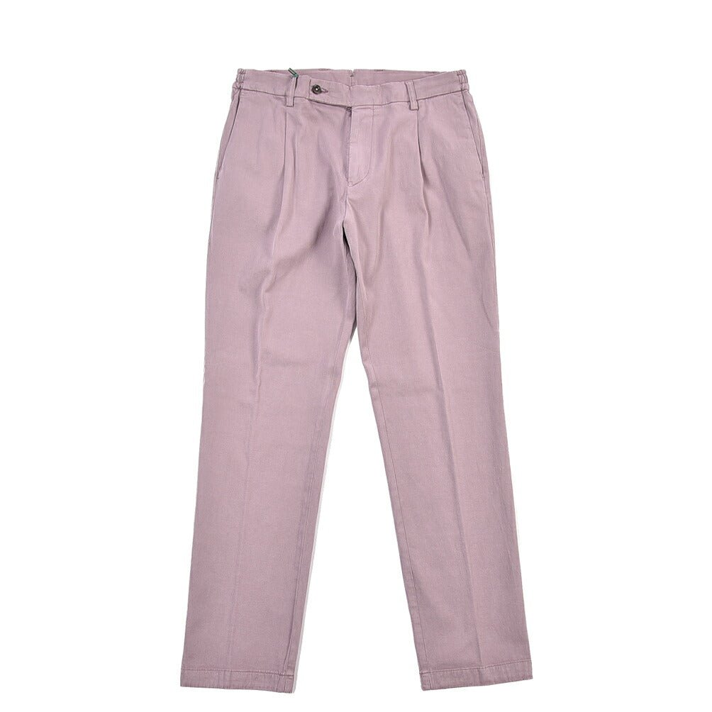 SUMMER SALE｜BERWICH “XRETRO-GD” リヨセル混コットン ワンタックパンツ パープル(cipolla502) 48 | GUARDAROBA MILANO OFFICIAL STORE