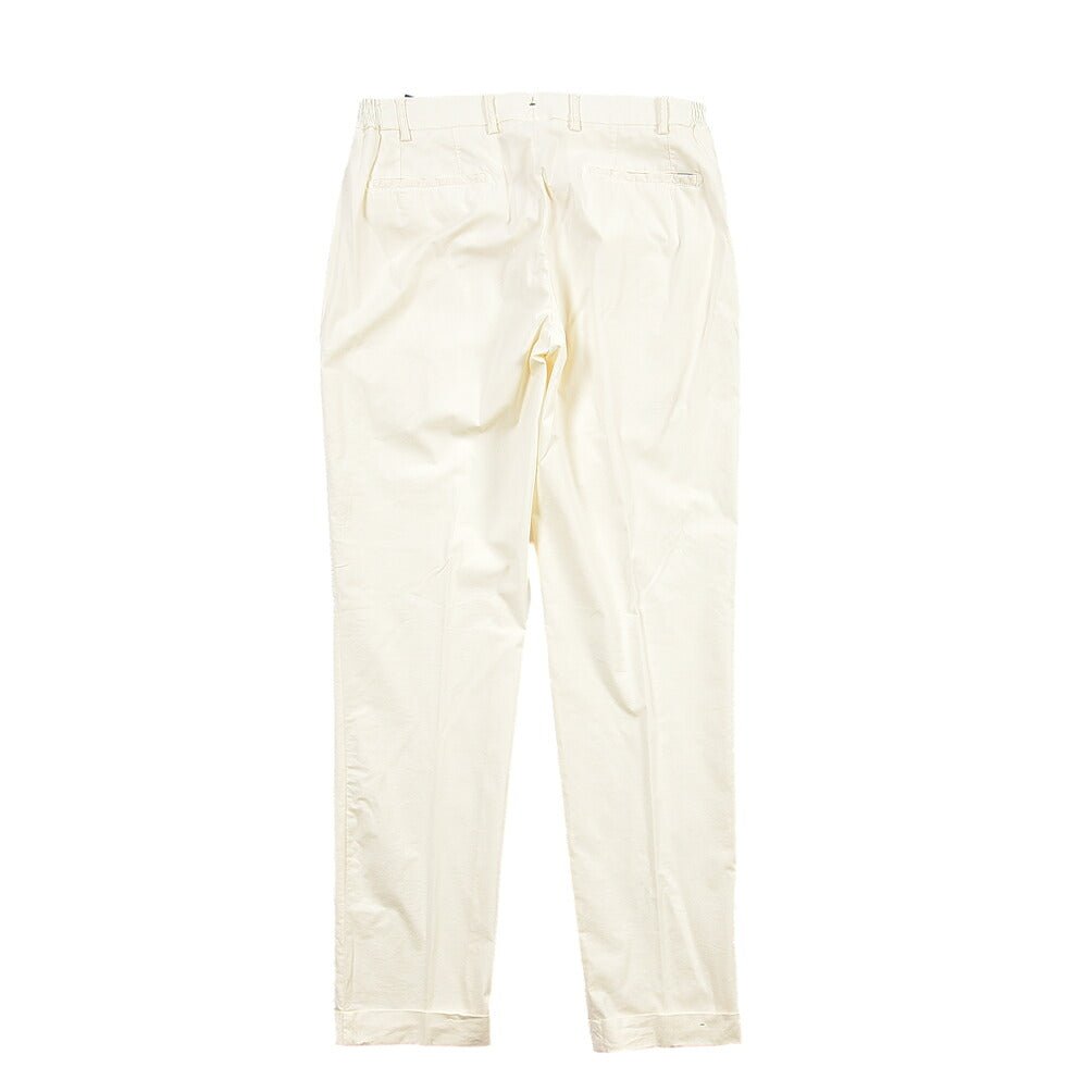 SUMMER SALE｜BERWICH “XRETRO-GD” リヨセル混コットン ワンタックパンツ オフホワイト(ecru275) 50 | GUARDAROBA MILANO OFFICIAL STORE