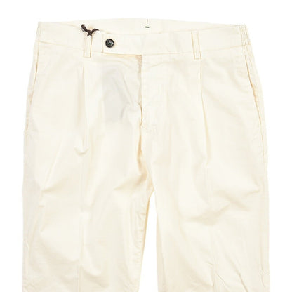 SUMMER SALE｜BERWICH “XRETRO-GD” リヨセル混コットン ワンタックパンツ オフホワイト(ecru275) 50 | GUARDAROBA MILANO OFFICIAL STORE