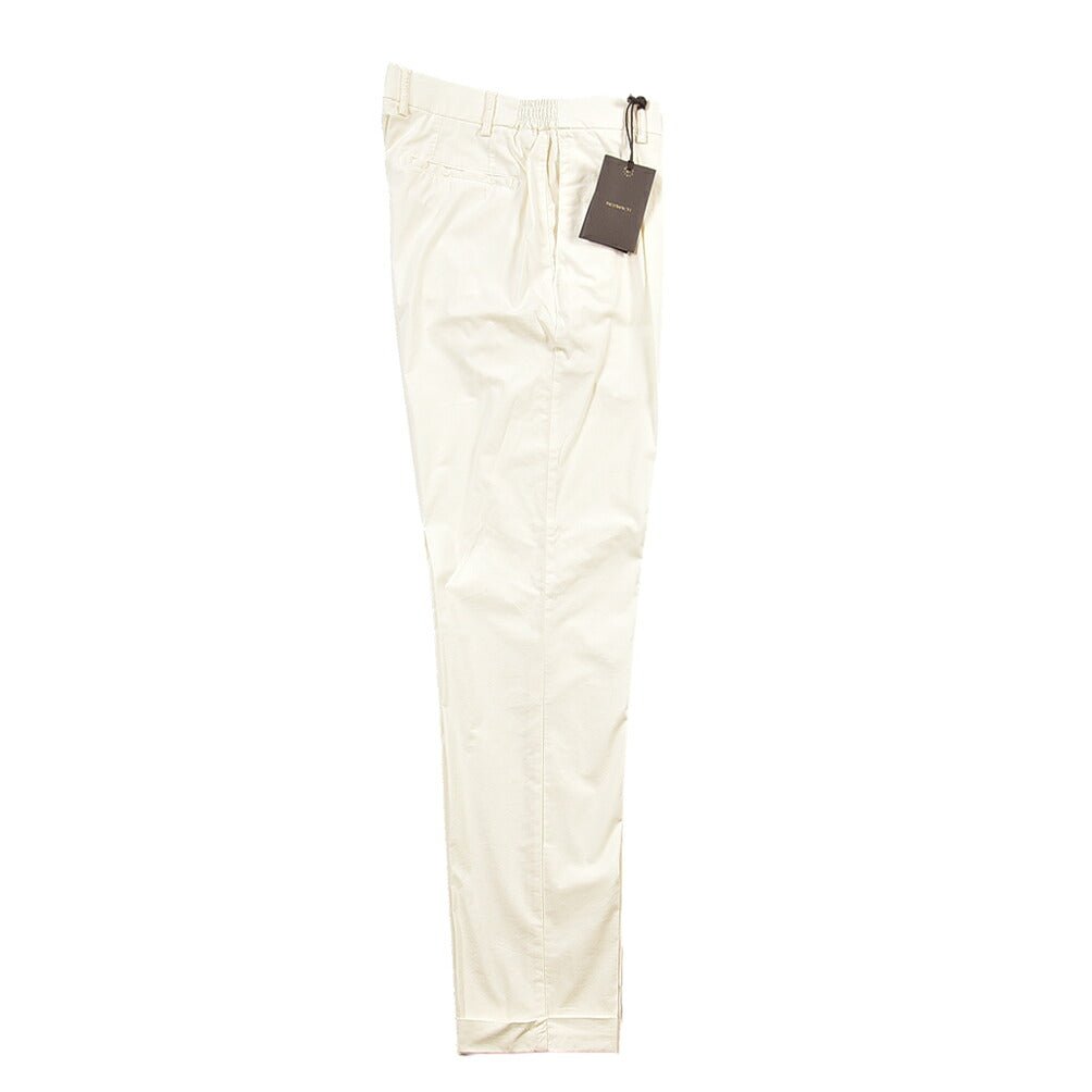 SUMMER SALE｜BERWICH “XRETRO-GD” リヨセル混コットン ワンタックパンツ オフホワイト(ecru275) 50 | GUARDAROBA MILANO OFFICIAL STORE