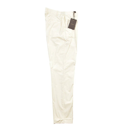 SUMMER SALE｜BERWICH “XRETRO-GD” リヨセル混コットン ワンタックパンツ オフホワイト(ecru275) 50 | GUARDAROBA MILANO OFFICIAL STORE