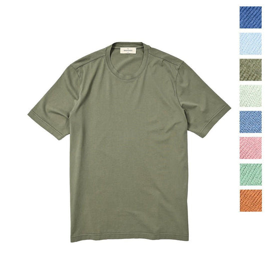 SUMMER SALE｜GRAN SASSO VINTAGE オーガニックコットン100% クルーネック半袖Tシャツ｜406139 - A - 46｜GUARDAROBA MILANO OFFICIAL STORE