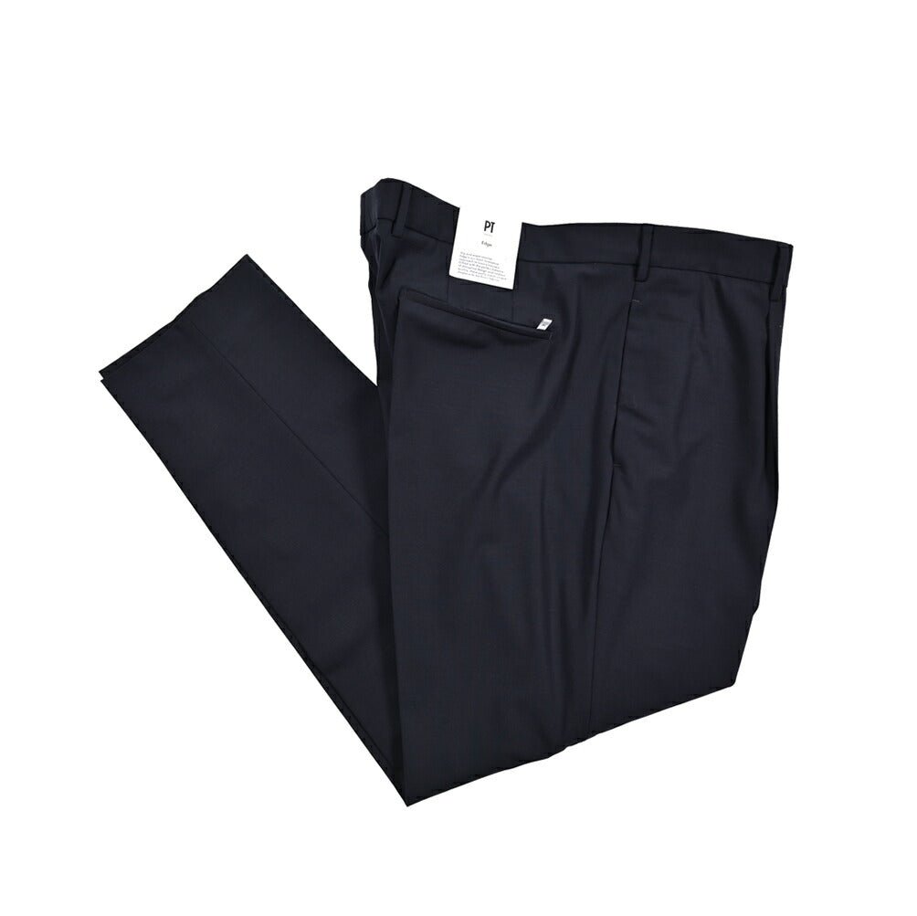 SUMMER SALE｜PT TORINO Edge "UNDICI" ストレッチウール ワンタックリラックステーパードパンツ｜423940｜GUARDAROBA MILANO OFFICIAL STORE