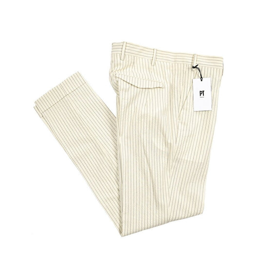 SUMMER SALE｜PT TORINO "MASTER FIT" シアサッカーウール ノータックテーパードパンツ｜423300｜GUARDAROBA MILANO OFFICIAL STORE