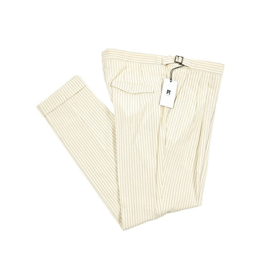 SUMMER SALE｜PT TORINO "MASTER FIT" シアサッカーウール ツータックベルトレススラックス｜423325｜GUARDAROBA MILANO OFFICIAL STORE