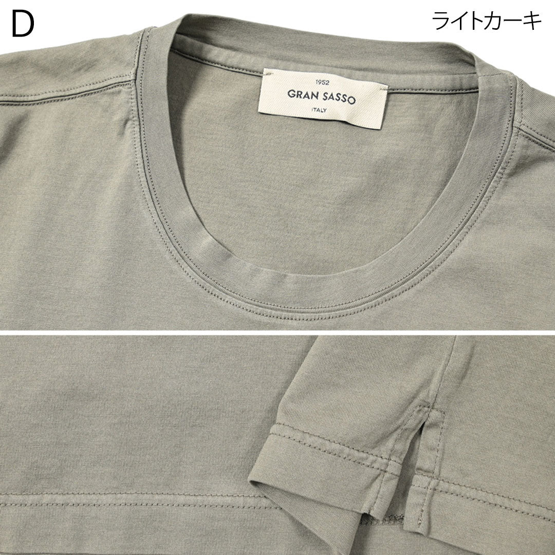 SUMMER SALE｜【とろT】24SS GRAN SASSO VINTAGE オーガニックコットン100% クルーネック半袖Tシャツ｜GUARDAROBA MILANO OFFICIAL STORE