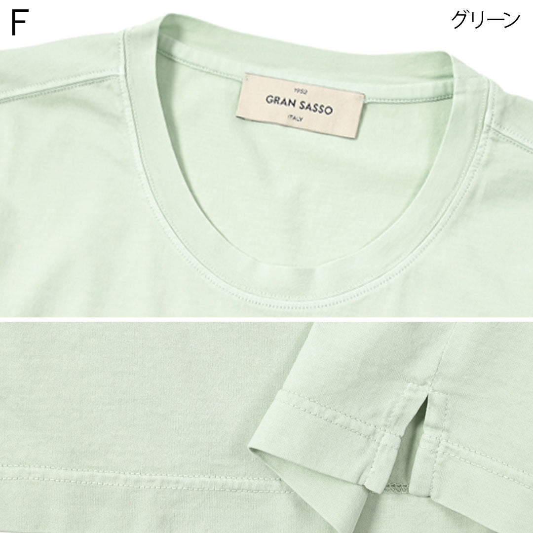 SUMMER SALE｜【とろT】24SS GRAN SASSO VINTAGE オーガニックコットン100% クルーネック半袖Tシャツ｜GUARDAROBA MILANO OFFICIAL STORE