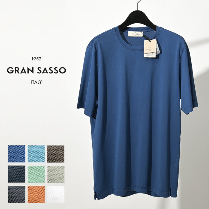 SUMMER SALE｜【とろT】24SS GRAN SASSO VINTAGE オーガニックコットン100% クルーネック半袖Tシャツ｜GUARDAROBA MILANO OFFICIAL STORE