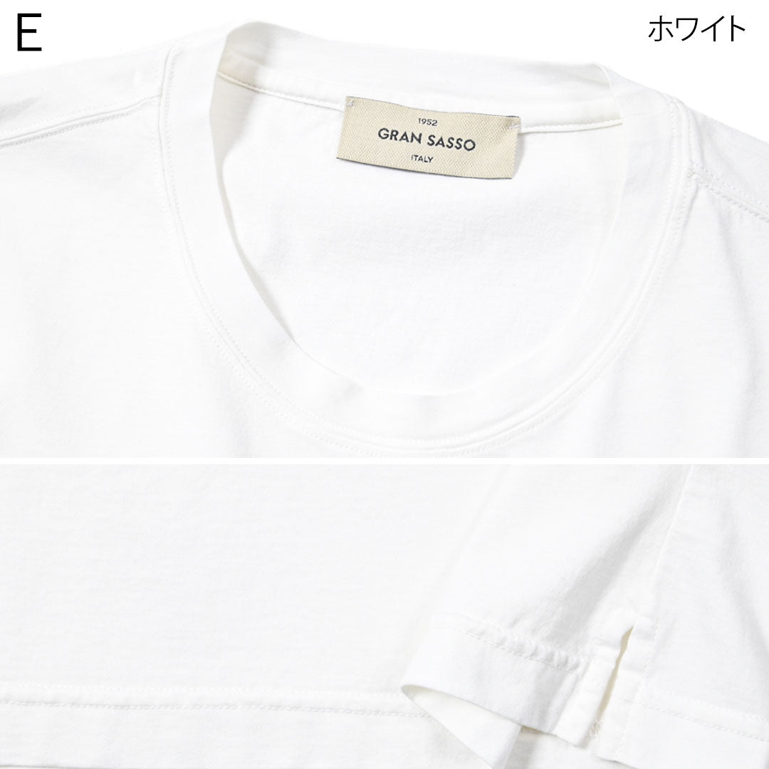 SUMMER SALE｜【とろT】24SS GRAN SASSO VINTAGE オーガニックコットン100% クルーネック半袖Tシャツ｜GUARDAROBA MILANO OFFICIAL STORE