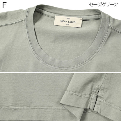 SUMMER SALE｜【とろT】24SS GRAN SASSO VINTAGE オーガニックコットン100% クルーネック半袖Tシャツ｜GUARDAROBA MILANO OFFICIAL STORE