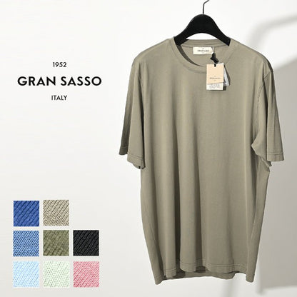 SUMMER SALE｜【とろT】24SS GRAN SASSO VINTAGE オーガニックコットン100% クルーネック半袖Tシャツ｜GUARDAROBA MILANO OFFICIAL STORE