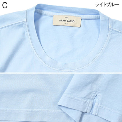 SUMMER SALE｜【とろT】24SS GRAN SASSO VINTAGE オーガニックコットン100% クルーネック半袖Tシャツ｜GUARDAROBA MILANO OFFICIAL STORE