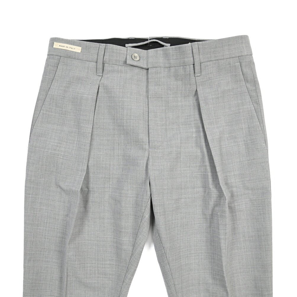 SUMMER SALE｜YCHAI ストレッチウール ワンタックスラックス グレー 31 | GUARDAROBA MILANO OFFICIAL STORE