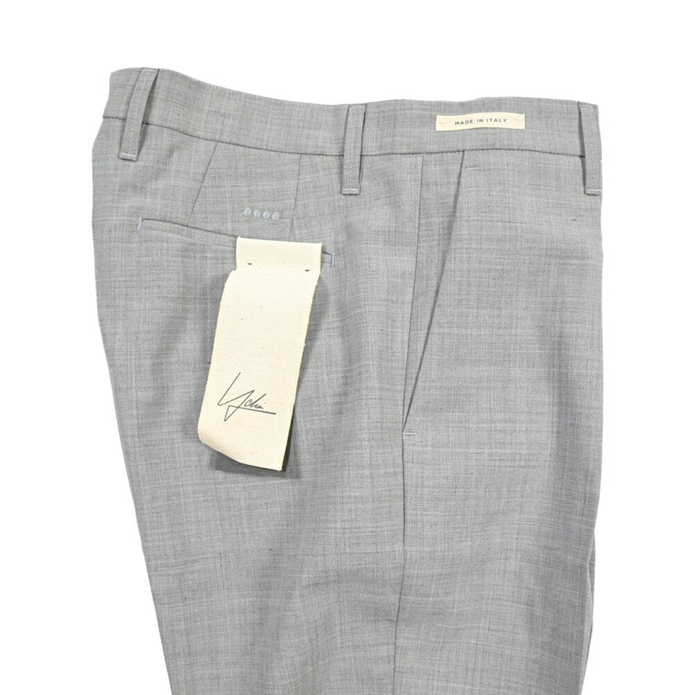 SUMMER SALE｜YCHAI ストレッチウール ワンタックスラックス グレー 31 | GUARDAROBA MILANO OFFICIAL STORE