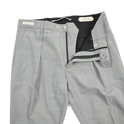 SUMMER SALE｜YCHAI ストレッチウール ワンタックスラックス グレー 31 | GUARDAROBA MILANO OFFICIAL STORE