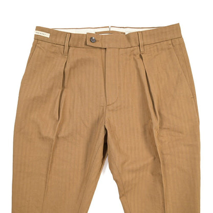 SUMMER SALE｜YCHAI リネン混コットン ワンタックパンツ ブラウン（NOCE） 31 | GUARDAROBA MILANO OFFICIAL STORE