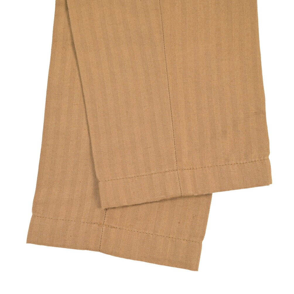 SUMMER SALE｜YCHAI リネン混コットン ワンタックパンツ ブラウン（NOCE） 31 | GUARDAROBA MILANO OFFICIAL STORE
