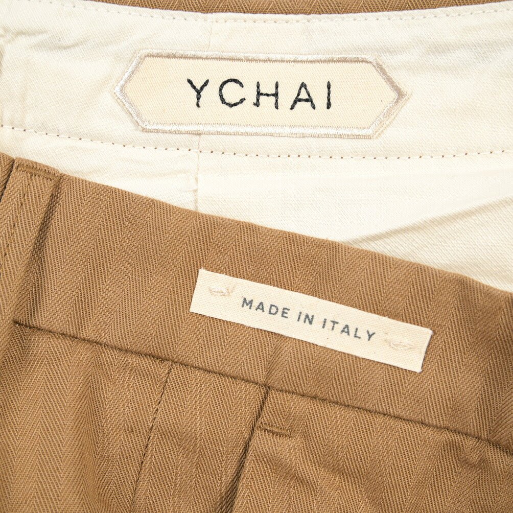 SUMMER SALE｜YCHAI リネン混コットン ワンタックパンツ ブラウン（NOCE） 31 | GUARDAROBA MILANO OFFICIAL STORE