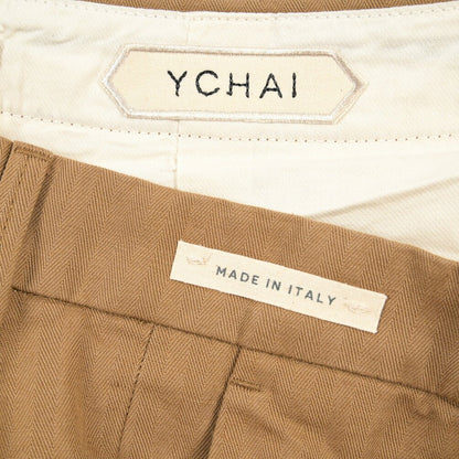 SUMMER SALE｜YCHAI リネン混コットン ワンタックパンツ ブラウン（NOCE） 31 | GUARDAROBA MILANO OFFICIAL STORE