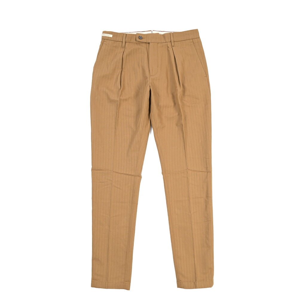 SUMMER SALE｜YCHAI リネン混コットン ワンタックパンツ ブラウン（NOCE） 31 | GUARDAROBA MILANO OFFICIAL STORE