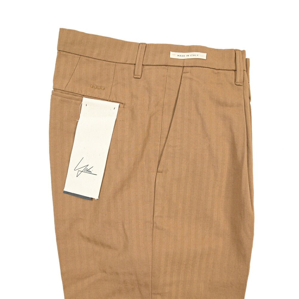 SUMMER SALE｜YCHAI リネン混コットン ワンタックパンツ ブラウン（NOCE） 31 | GUARDAROBA MILANO OFFICIAL STORE
