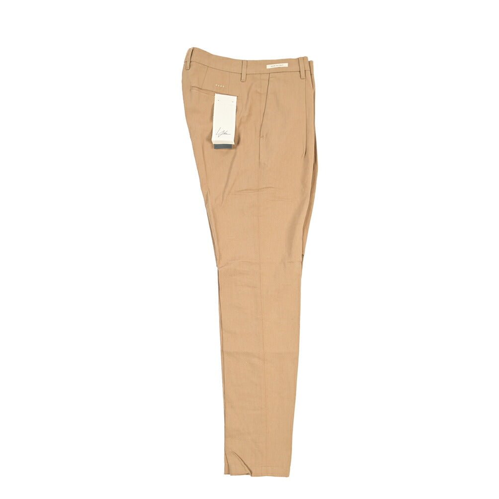 SUMMER SALE｜YCHAI リネン混コットン ワンタックパンツ ベージュ(NOCE) 31 | GUARDAROBA MILANO OFFICIAL STORE